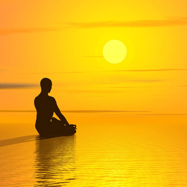 Meditation by sunset