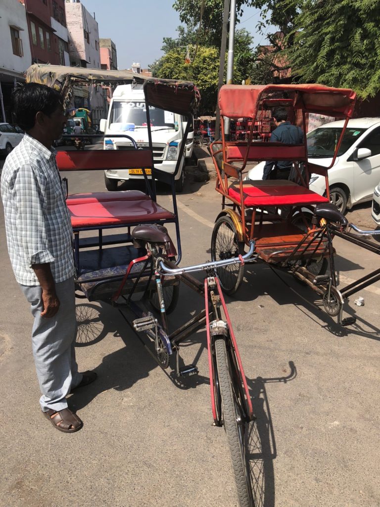 These Rickshaw drivers will gladly take you wherever you are going in Old Delhi