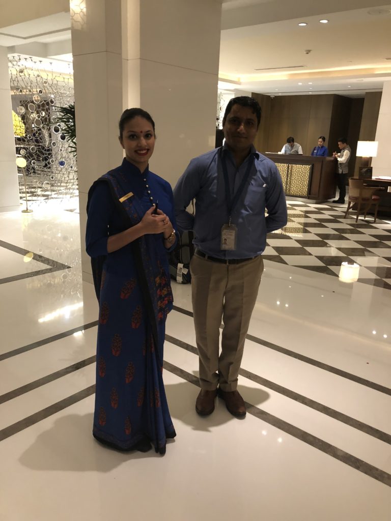 Before check-in at the Oberoi you will receive a friendly welcome from the staff.