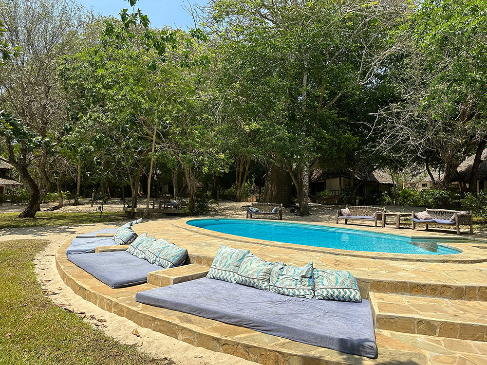 Enjoy relaxing poolside at Kinondo Kwetu.