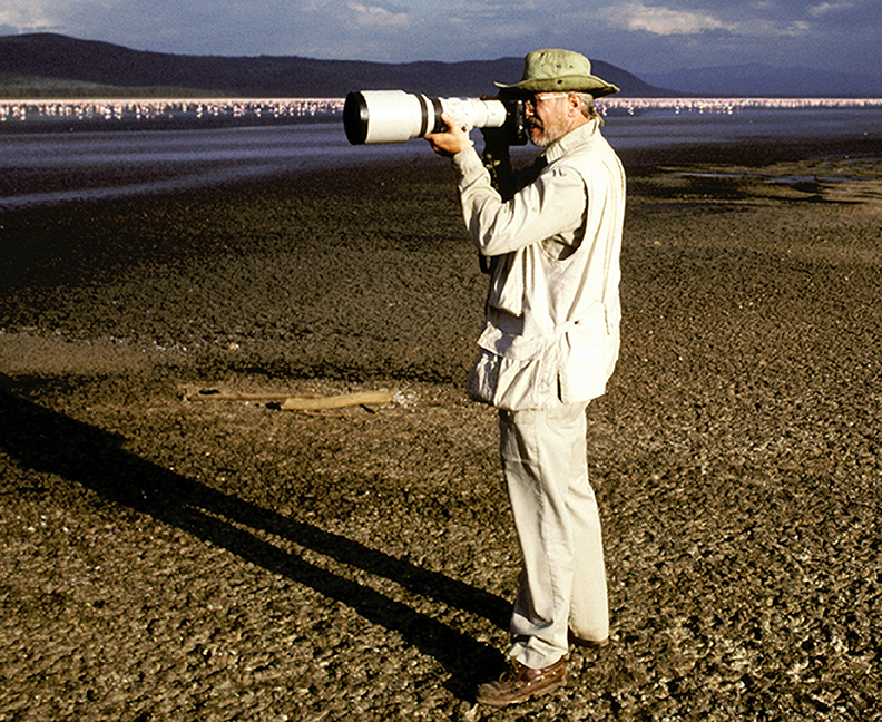 Dave Taylor hard at work taking wildlife photographs